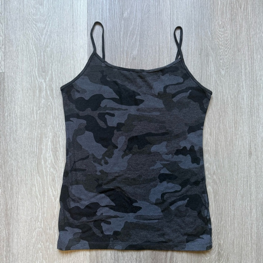 George Fitted Black Camo with Neon Yellow Graphic Camisole Women’s M Streetwear - Picture 2 of 5
